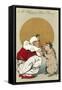 Happy New Year, Clown Kissing Pig-null-Framed Stretched Canvas