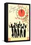 Happy New Year, Men in Tuxedos, Clock at Midnight-null-Framed Stretched Canvas