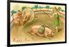 Happy New Year, Performing Pigs-null-Framed Art Print