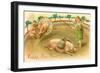 Happy New Year, Performing Pigs-null-Framed Art Print