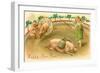 Happy New Year, Performing Pigs-null-Framed Art Print