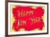 Happy New Year, Red and Gold-null-Framed Premium Giclee Print