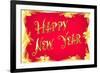 Happy New Year, Red and Gold-null-Framed Premium Giclee Print