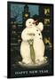 Happy New Year, Smiling Snowman-null-Framed Art Print