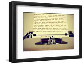 Happy New Year Written in Different Languages with an Old Typewriter, with a Retro Effect-nito-Framed Photographic Print