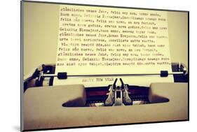 Happy New Year Written in Different Languages with an Old Typewriter, with a Retro Effect-nito-Mounted Photographic Print