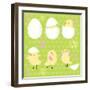 Happy Newborn Chicken Concept. This Illustration in Vector - in My Portfolio.-smilewithjul-Framed Art Print