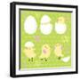 Happy Newborn Chicken Concept. This Illustration in Vector - in My Portfolio.-smilewithjul-Framed Art Print