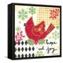 Happy Noel Cardinal-Annie LaPoint-Framed Stretched Canvas