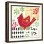 Happy Noel Cardinal-Annie LaPoint-Framed Art Print