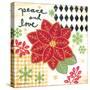 Happy Noel Poinsettia-Annie LaPoint-Stretched Canvas