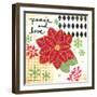 Happy Noel Poinsettia-Annie LaPoint-Framed Art Print