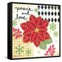 Happy Noel Poinsettia-Annie LaPoint-Framed Stretched Canvas