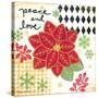 Happy Noel Poinsettia-Annie LaPoint-Stretched Canvas