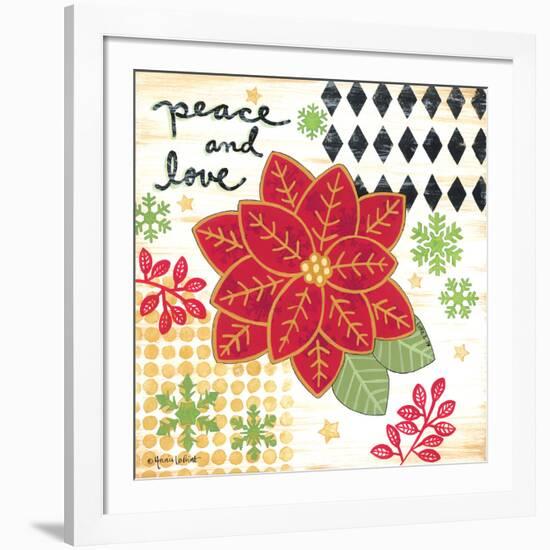 Happy Noel Poinsettia-Annie LaPoint-Framed Art Print