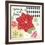 Happy Noel Poinsettia-Annie LaPoint-Framed Art Print