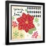 Happy Noel Poinsettia-Annie LaPoint-Framed Art Print