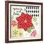 Happy Noel Poinsettia-Annie LaPoint-Framed Art Print