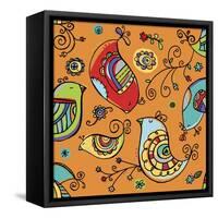 Happy Notions half drop 1-Holli Conger-Framed Stretched Canvas