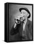 Happy Old Man Drinking Glass of Beer, with His Daintier Finger Extended. 1937-null-Framed Stretched Canvas