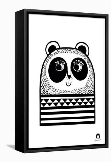 Happy Panda-Jane Foster-Framed Stretched Canvas