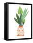 Happy Plants III-June Erica Vess-Framed Stretched Canvas