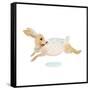 Happy Rabbit-null-Framed Stretched Canvas