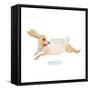 Happy Rabbit-null-Framed Stretched Canvas