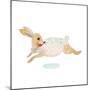 Happy Rabbit-null-Mounted Art Print