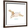 Happy Rabbit-null-Framed Art Print