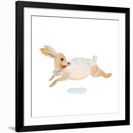 Happy Rabbit-null-Framed Art Print