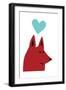 Happy Red Dog-Carla Martell-Framed Premium Giclee Print