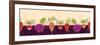 Happy Root Vegetables Horizontal Seamless Pattern Background-Oksancia-Framed Premium Giclee Print