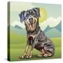 Happy Rottie-Kim Curinga-Stretched Canvas