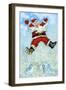 Happy Santa-David Cooke-Framed Giclee Print
