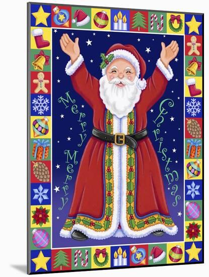 Happy Santa-Kimura Designs-Mounted Giclee Print