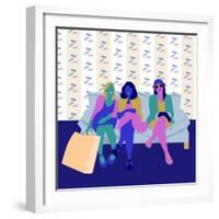 Happy Shoppers-Claire Huntley-Framed Giclee Print