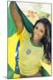 Happy Smiling Brazil Soccer Football Fan.... (Brazil World Cup Finals 2014)-BCFC-Mounted Photographic Print