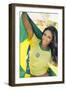 Happy Smiling Brazil Soccer Football Fan.... (Brazil World Cup Finals 2014)-BCFC-Framed Photographic Print