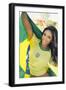 Happy Smiling Brazil Soccer Football Fan.... (Brazil World Cup Finals 2014)-BCFC-Framed Photographic Print