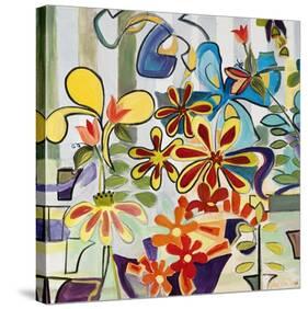 Happy Snappy Garden-Joan Elan Davis-Stretched Canvas