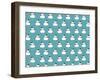 Happy Snow Man Turquoise Pattern 1-Anne Cote-Framed Giclee Print