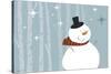 Happy Snowman-Anne Cote-Stretched Canvas