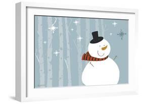 Happy Snowman-Anne Cote-Framed Giclee Print