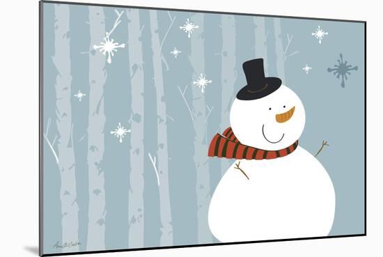 Happy Snowman-Anne Cote-Mounted Giclee Print