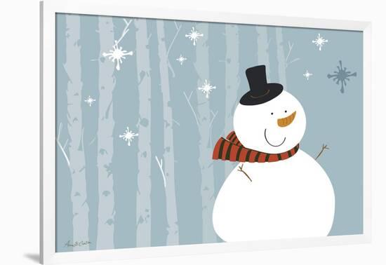 Happy Snowman-Anne Cote-Framed Giclee Print