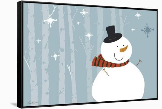 Happy Snowman-Anne Cote-Framed Stretched Canvas