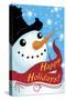 Happy Snowman-Patricia Dymer-Stretched Canvas