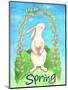 Happy Spring Bunny-Melinda Hipsher-Mounted Premium Giclee Print