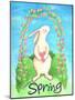 Happy Spring Bunny-Melinda Hipsher-Mounted Giclee Print